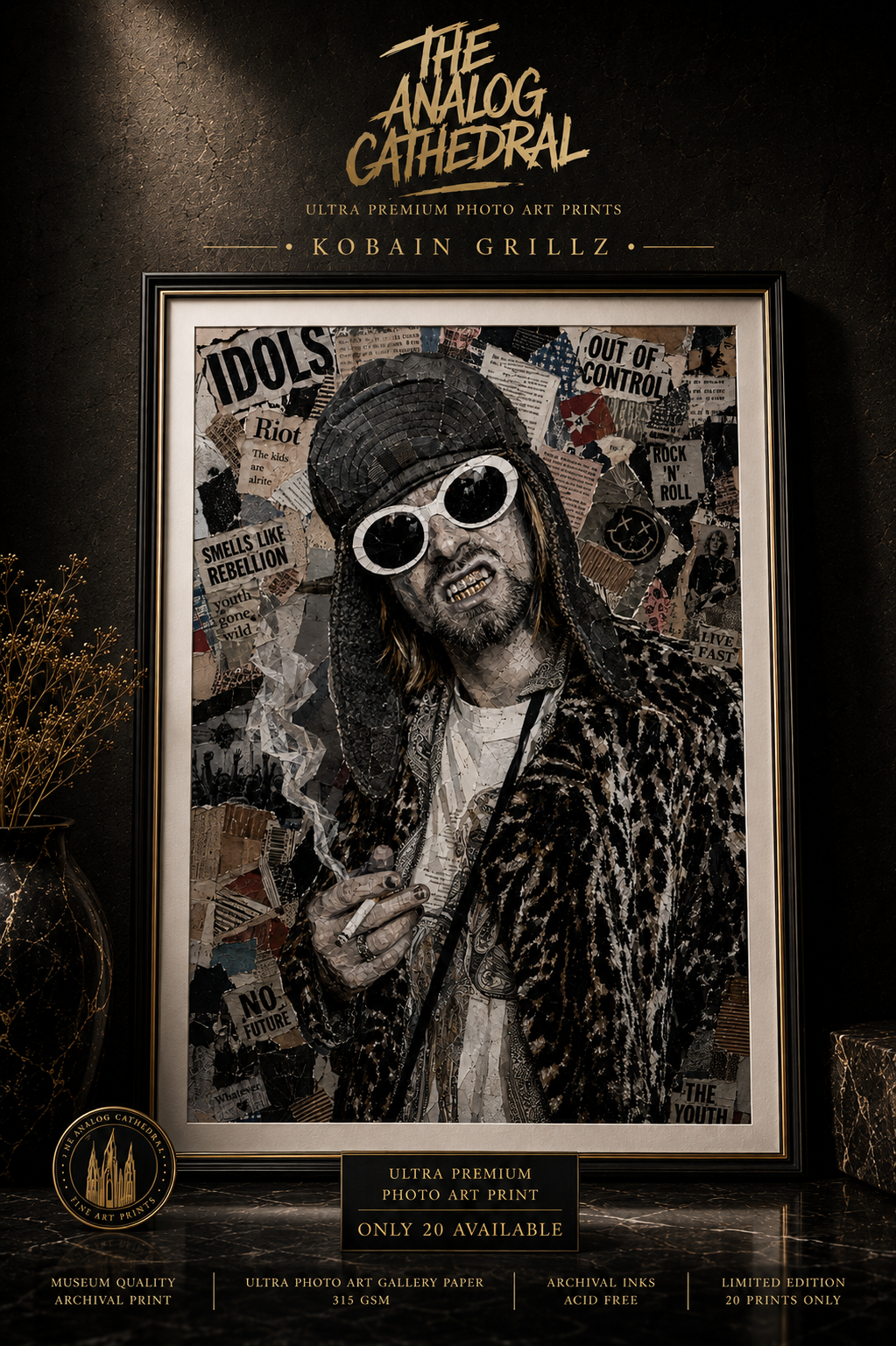 Kobain Grillz Premium Photo Art Print