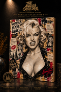 Norma Jeane Grillz  Original Handmade 1/1 Mixed Media Art on Solid Wood Canvas | The Grillz Collection